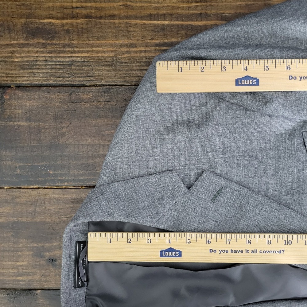 Statements Men's Sport‎ Coat Blazer Two Button Gray Poly Wool Blend Size 48R - Picture 4 of 13